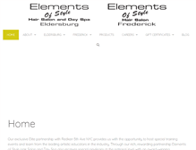 Tablet Screenshot of elementsofstylesalon.com